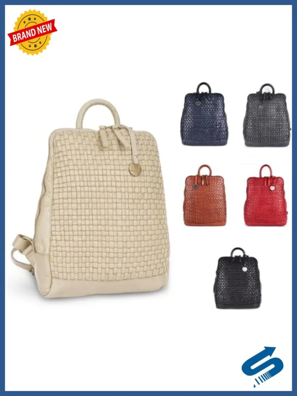 Genuine Leather Backpack for Women & Men with YKK Zipper